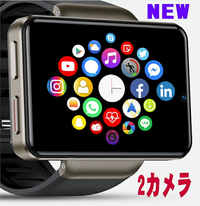新製品 新大画面スマートウォッチ デュアルカメラ4GLTEGPS電話Cellularモデル 人気ランキングアルミニウムケーススポーツバンド Android7.11SIMフリースマホ腕時計腕時計本語対応人気ランキング新生活セール