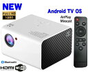 プロジェクター 小型 最新 Android TV OS搭載 天井 スマホ iPhone 短焦点投射  ...