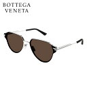 ボッテガ ヴェネタ サングラス BOTTEGA VENETA アイウェア 眼鏡 メガネ カラーレンズ UVカット シルバー/ブラウン【4S】