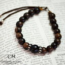 キャサリンミッシェル キャサリンミッシェル CATHERINE MICHIELS Stardust Bracelet 10mm BLACK EBONY BEADS with DIA. RONDELES on 8mm BROWN EBONY/ ブラックブレスレット スターダスト