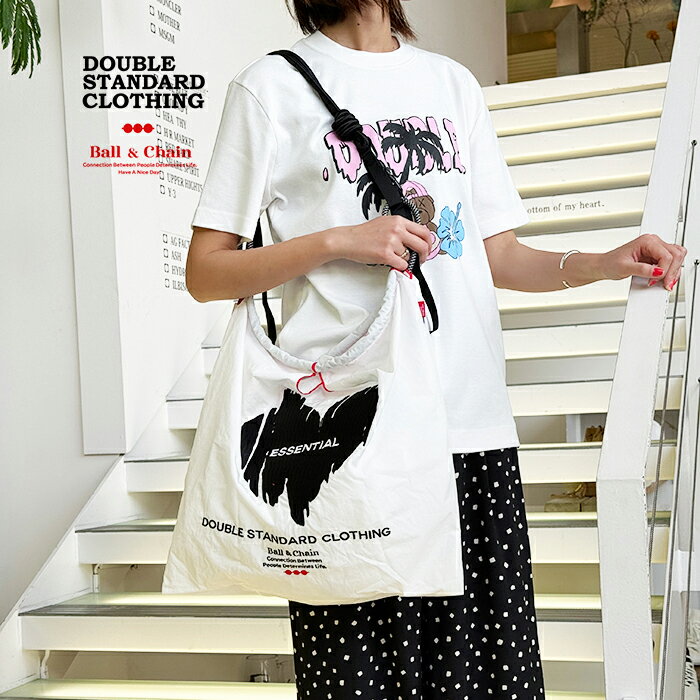 ダブルスタンダードクロージング×ボールアンドチェーン ショッピングバッグ DOUBLE STANDARD CLOTHING×Ball&Chain ハートエッセンシャル エコバッグ トートバッグ ダブスタ オフ【2024春夏】のサムネイル