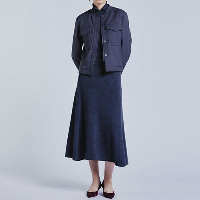 ダブルスタンダードクロージング ニットワンピース DOUBLE STANDARD CLOTHING Sov. ソブ タートルネックニットワンピース フレアー ミディ丈 ダブスタ レディース チャコール【2024春夏】のサムネイル