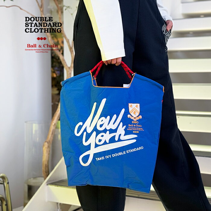 【新作】ダブルスタンダードクロージング×ボールアンドチェーン ショッピングバッグ DOUBLE STANDARD CLOTHING×Ball&Chain New York Mサイズ エコバッグ トートバッグ ダブスタ ブルー【2025春夏】のサムネイル