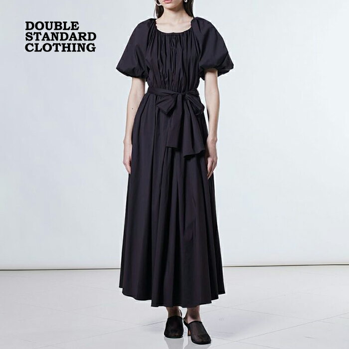 ダブルスタンダードクロージング ワンピース DOUBLE STANDARD CLOTHING Sov. ソブ LAZER BROAD RG ワンピース パフスリーブ リボン フレア ダブスタ レディース ブラウン【2025春夏】のサムネイル