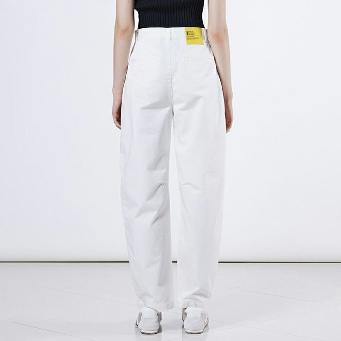 ダブルスタンダードクロージング デニムパンツ DOUBLE STANDARD CLOTHING 10ozホワイトデニム コットン ワイド 脚長 リラクシン ダブスタ レディース ホワイト【2025春夏】