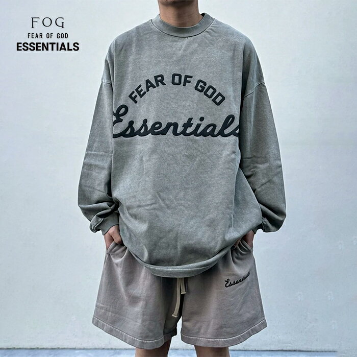乐天商城 - 【2026春夏新作】FOG ESSENTIALS FEAR OF GOD エフオージー エッセンシャルズ トレーニング 90'S ロングスリーブTシャツ クルーネック 長袖 コットン メンズ FADED SEAL