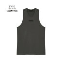 エフオージー エッセンシャルズ タンクトップ FOG ESSENTIALS FEAR OF GOD TANK TOP ノースリーブ ロゴ コットンジャージー Uネック メンズ INK【2024春夏】