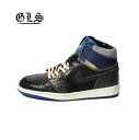 【新入荷】ジーエルエス スニーカー GLS AJ1-UNION LA BLACK LUX ハイカットスニーカー レースアップスニーカー リザード クロコダイル ...