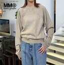 エムエム6 メゾンマルジェラ クルーネックニット MM6 Maison Margiela ニット セーター クルーネック 長袖 バージンウール混紡 レディース ...