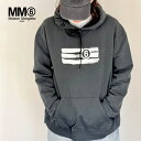 エムエム6 メゾンマルジェラ パーカー MM6 Maison Margiela フーディ プルオーバー プリント コットン 長袖 メンズ レディース BLACK...