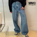 エムエム6 メゾンマルジェラ デニムパンツ MM6 Maison Margiela ワイドレッグデニム 5ポケットデニム ジーンズ レディース MEDIUM B...