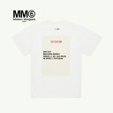 メゾン・マルタン・マルジェラ エムエム6 MM6 レディース メゾンマルジェラ Tシャツ Maison Margiela クルーネック 半袖 ショートスリーブ コットン プリント メンズ WHITE ホワイト【マルタンマルジェラジャパン正規取扱店】【2024春夏】