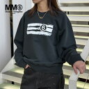 エムエム6 メゾンマルジェラ スウェットシャツ MM6 Maison Margiela トレーナー プルオーバー プリント コットンジャージー 長袖 レディース...