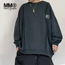 エムエム6 メゾンマルジェラ スウェットシャツ MM6 Maison Margiela トレーナー プルオーバー 長袖 ロゴ コットン メンズ レディース BL...