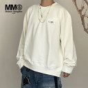 エムエム6 メゾンマルジェラ ナンバリングロゴジャンパー MM6 Maison Margiela クルーネックスウェット トレーナー プルオーバー メンズ オフホワイト【マルタンマルジェラジャパン正規取扱店】【2025秋冬】