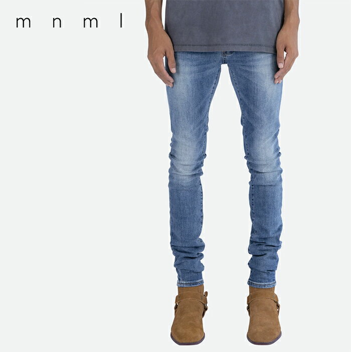 ߥ˥ޥ ȥåǥ˥ mnml X207 STRETCH DENIM ˡǥ˥ åǥ˥   BLUE ֥롼2023ߡ