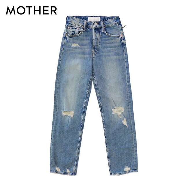 マザー デニムパンツ MOTHER THE TOMCAT クラッシュデニム ダメージデニム ストレッチデニム レディース 9910600158 IT BLUE ブルー【2020秋冬】