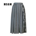 エムエスジーエム ギャザースカート MSGM ロングスカート レディース 3141MDD27 GREY MEL【アオイ正規取扱店】【1F】