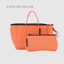 【正規品】State of Escape ステイトオブエスケープ ショルダーバッグ Petite Escape レディース ネオプレン プチエスケープ ハンドバッグ 軽量 鞄【2023秋冬新作】9911100530 ORANGE ステート おしゃれ 機能性 マザーズバッグ A4 通勤 通学 大容量 ハンドメイド サザビー