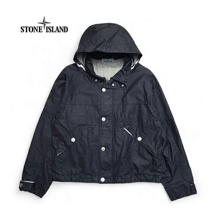 ストーンアイランド パーカージャケット STONE ISLAND MARINA フーディ リネンジャケット ブルゾン 長袖 ロングスリーブ メンズ ROYAL BLUE ロイヤルブルー【ストーンアイランドジャパン正規取扱店】【2024春夏】