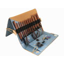 KnitPro (ニットプロ)Ginger 輪針セット 13cm (31281) 交換式輪針 11ペア ケーブル6本 レザーケース付 編み物 初心者から上級者ま...