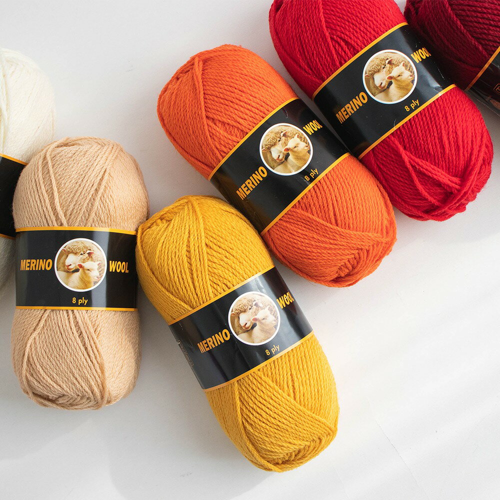 【ORMO社製 トルコ製】メリノウール 8PLY 100g 毛糸 100%スーパーウォッシュウール / 高級 編み糸 ニット マフラー 手編み用