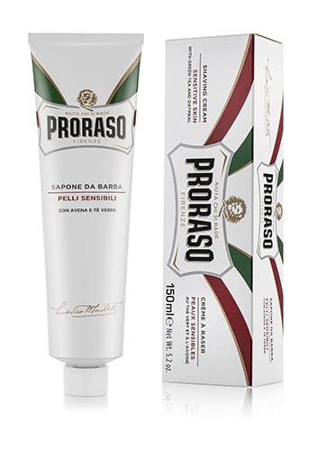 PRORASO (ポロラーソ) シェービングクリーム センシティブ 髭剃り メンズ シェービングフォーム 敏感肌 グリーンティー イタリア製 1