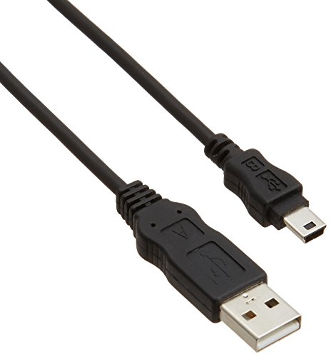 エレコム USBケーブル 【miniB】 USB2.0 (USB A オス to miniB オス) RoHS指令準拠 1m ブラック USB-