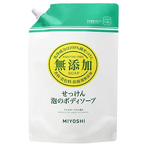 MIYOSHI ミヨシ石鹸 無添加せっけん 泡のボディソープ 詰替え用 無香料 1L