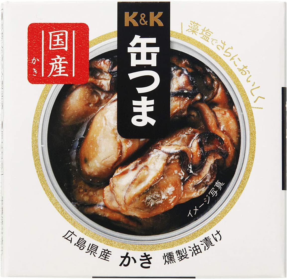 K&K 缶つま 広島県産 かき燻製油漬け [缶] 60g x 24個[...