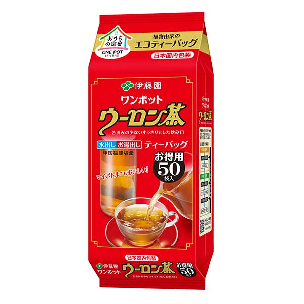 伊藤園 ワンポット エコ ティーバッグウーロン茶 (4g x 50袋) x 10パック ケース販売 送料無料(沖縄対象外) 伊藤園 日本 飲料 60537 ギフト プレゼント 敬老の日