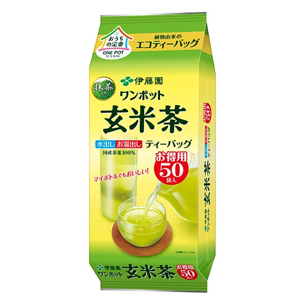 伊藤園 ワンポット エコ ティーバッグ玄米茶 (3.3g x 50袋) x 10パック[ケース販売] 送料無料(沖縄対象外) [伊藤園 日本 飲料 62193] ギフト プレゼント 敬老の日