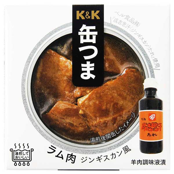 K&K 缶つま ラム肉 ジンギスカン風 [缶] 90g x 24個[ケース販売] [K&K国分 食品 缶詰 日本 0417411]