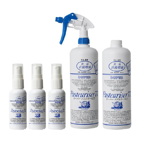 ドーバー パストリーゼ77 空容器 50ml × 3本 + ヘッド付 1000ml + 詰替 1L 1000ml [セット販売] 送料無料(本州のみ) [沖縄お届け不可] アルコール消毒液 防菌 消臭 ウィルス 掃除 除菌 抗菌 アルコールスプレー pasteuriser77 [ドーバー洋酒] あす楽対応 当日発送