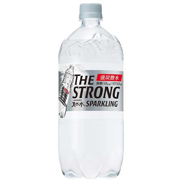 サントリー THE STRONG(ザ ストロング) 天然水スパークリング PET 1.05L 1050ml × 12本 ケース販売 サントリー SUNTORY 飲料 日本 炭酸水 MW1SA