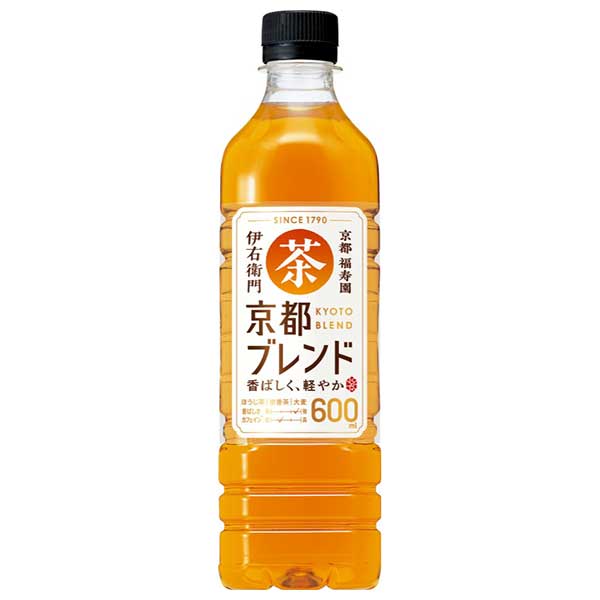 サントリー 緑茶 伊右衛門 京都ブレンド [PET] 600ml x 24本[ケース販売][サントリー SUNTORY 飲料 日本 お茶 FEKB6]ギフト プレゼント 贈り物 お祝い 内祝い お返し 誕生日プレゼント 父の日 敬老の日