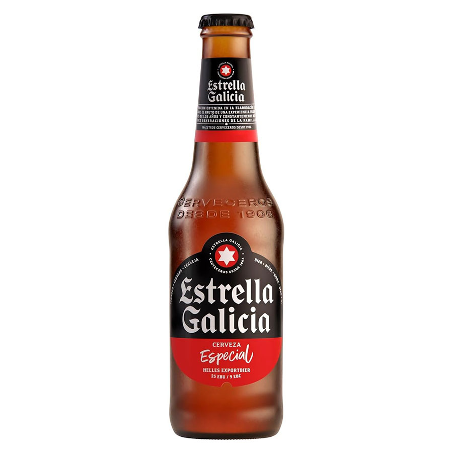 【ポイント2倍 マラソン期間限定】エストレーリャ ガリシア セルベサ エスペシアル 330ml x 24本[ケース販売] 送料無料(沖縄対象外) [IPU スペイン ビール]