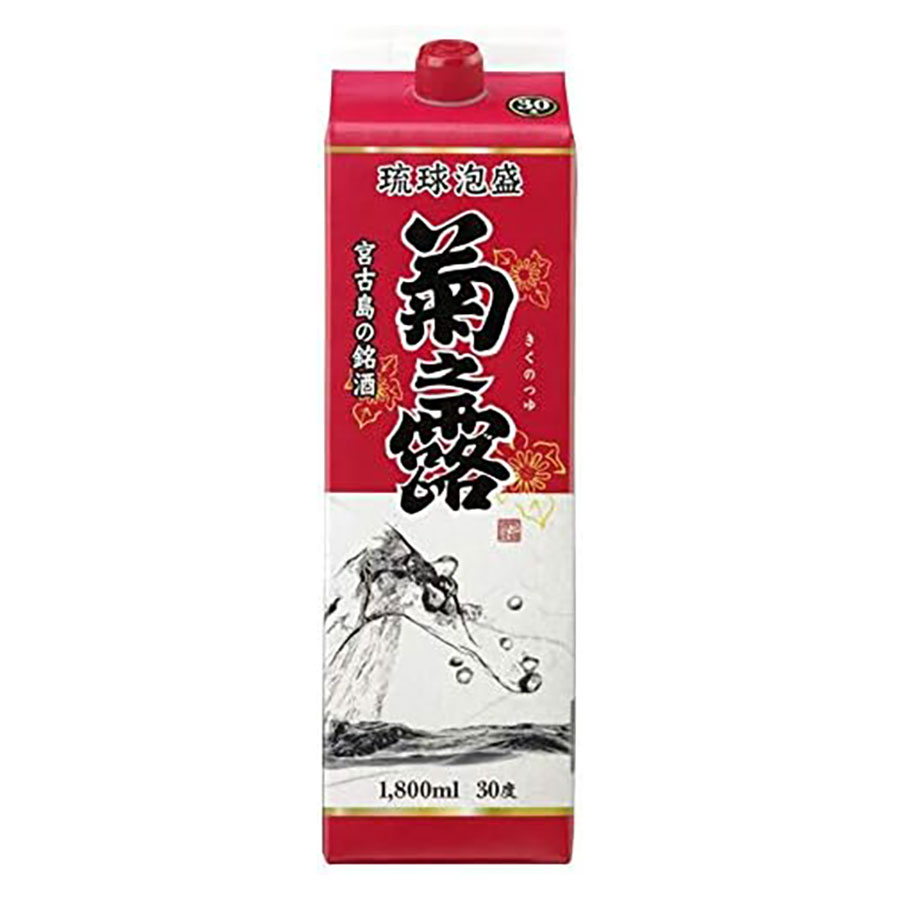 【ポイント2倍11/14〜11/16】 菊之露 30度 [パック] 1.8L 1800ml × 12本[2ケース販売] 送料無料(本州のみ) [菊之露酒造 泡盛 焼酎 日本 沖縄] ギフト プレゼント 敬老の日 お歳暮 御歳暮