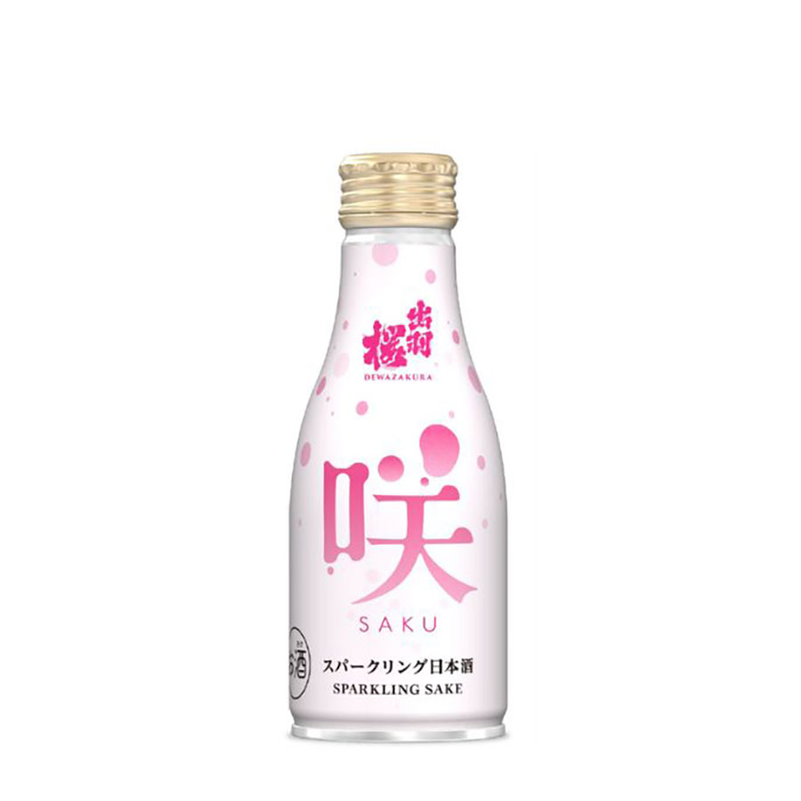 出羽桜 咲(さく) [ボトル缶] 175ml × 24本[ケース販売] 送料無料(本州のみ) [出羽桜酒造 日本 山形県 発泡清酒 日本酒 要冷蔵]ギフト プレゼント 贈り物 お祝い 内祝い お返し 誕生日プレゼント 父の日 敬老の日