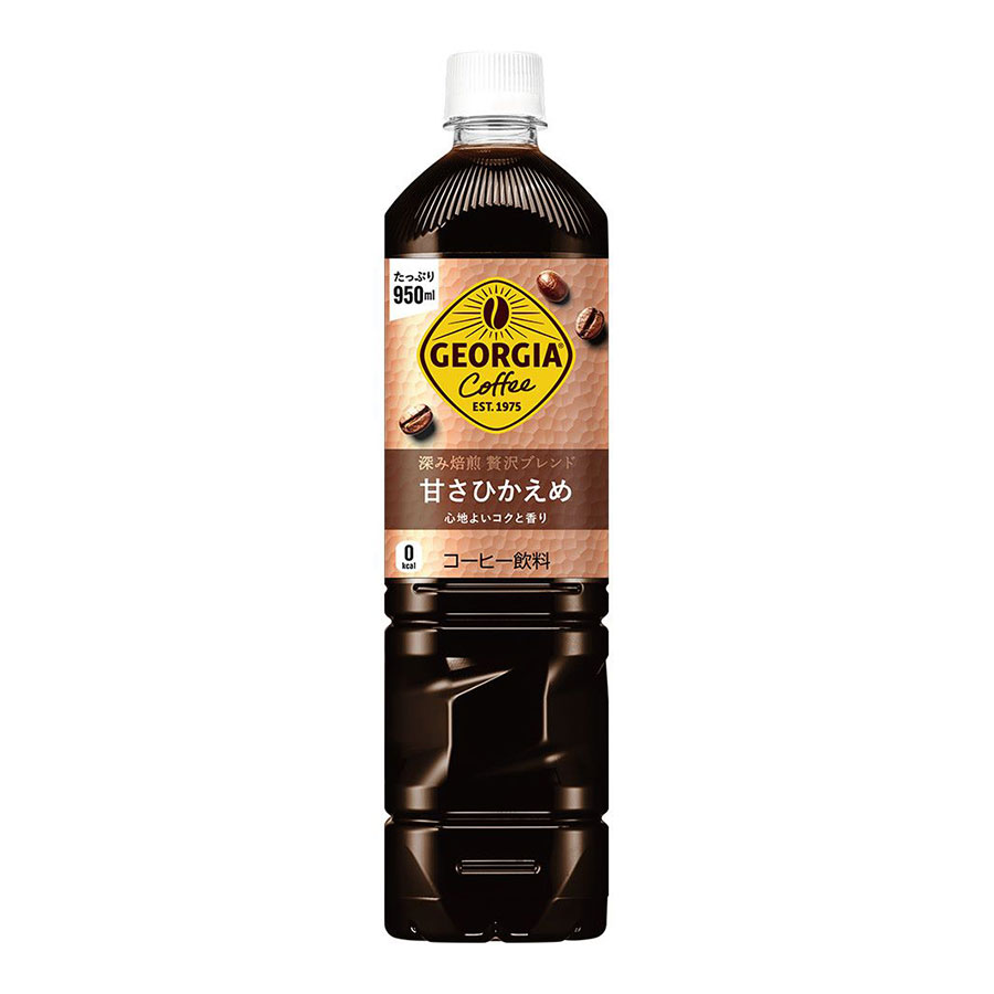 乐天商城 - ジョージア 深み焙煎贅沢ブラック 甘さひかえめ [PET] 950ml x 12本[ケース販売][コカコーラ 飲料 コーヒー 日本 53481]