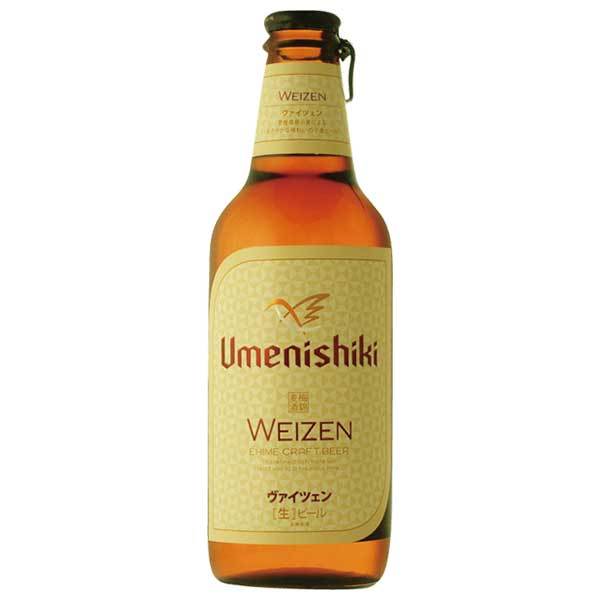 「梅錦ビール ヴァイツェン」は、愛媛県の梅錦山川が手がけるドイツスタイルのヴァイツェンビールです。ヴァイツェンとは小麦麦芽を使ったドイツ伝統のビールスタイルで、バナナやクローブを思わせる独特のフルーティーな香りとやわらかな飲み口が最大の魅力です。濁りのある外観と泡立ちの良さも特徴で、小麦由来のまろやかなコクと爽やかな後味が楽しめます。よく冷やしてグラスにゆっくりと注いで楽しむのがおすすめです。こんな方におすすめ：ヴァイツェンの独特な香りとやわらかな飲み口が好きな方・クラフトビール愛好家の方・愛媛の地ビールに興味がある方にぜひ試していただきたい一本です。