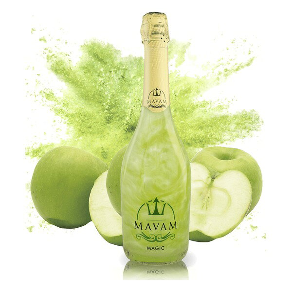 マバム マジック スパークリング 750ml 送料無料(本州のみ) [MAVAM スペイン スパークリング 泡 甘口 ラメ パーティー グリーンアップル]ギフト プレゼント 贈り物 お祝い 内祝い お返し 誕生日プレゼント 父の日 敬老の日