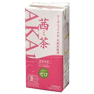 【送料無料】オーガニック茜茶 あずき茶 1L 1000ml x 6本 送料無料 [ケース販売][4ケースまで同梱可] 遠藤製餡【母の日】