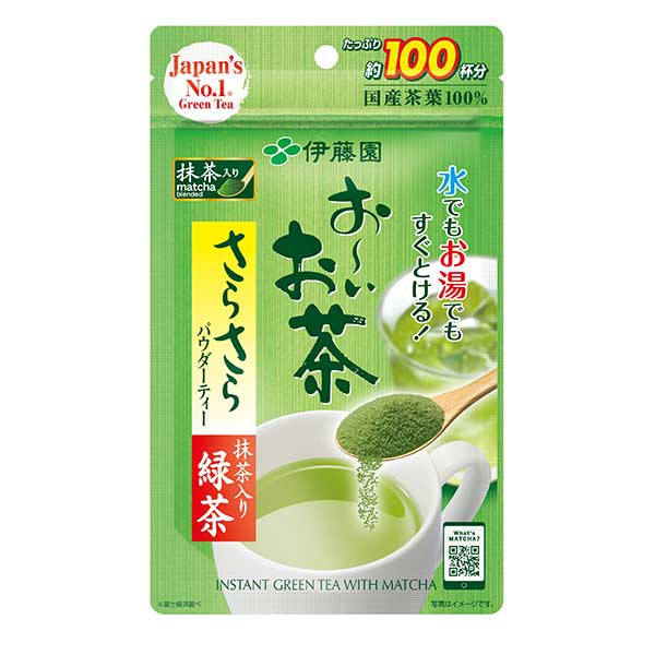 伊藤園 お〜いお茶 さらさら抹茶入り緑茶 [パウチ] 80g x 6本[ケース販売][伊藤園 日本 飲料 日本茶 19416]