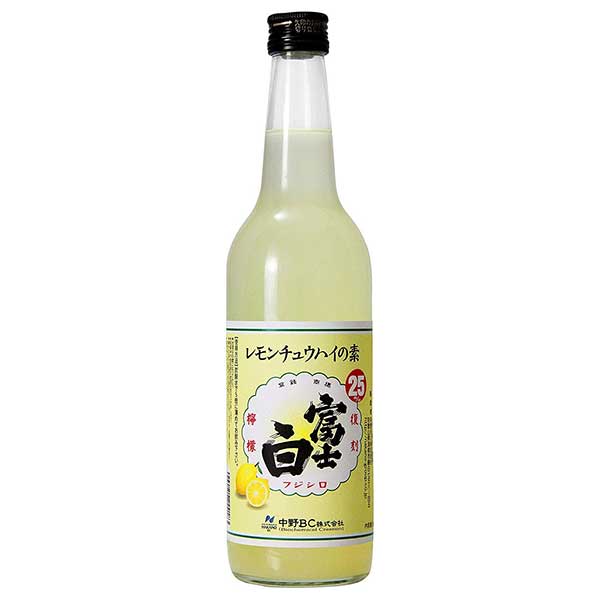 中野BC 富士白レモンチュウハイの素 25度 600ml[中