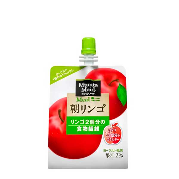 ミニッツメイド 朝リンゴ パウチ 180g(24本入) x 24本[ケース販売] 送料無料【代引き不可・クール便不可・同梱不可・メーカー直送】[コカ・コーラ コカ コーラ 日本 飲料 果汁 930155]