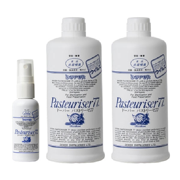 ドーバー パストリーゼ77 空容器 50ml + 詰替 500ml × 2本[セット販売] 送料無料(本州のみ) [沖縄お届け不可] アルコール消毒液 防菌 消臭 ウィルス 掃除 除菌 抗菌 アルコールスプレー pasteuriser77 [ドーバー洋酒] あす楽対応 当日発送
