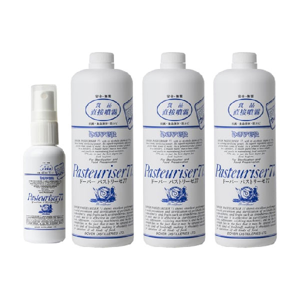 ドーバー パストリーゼ77 空容器 50ml + 詰替 1L 1000ml × 3本[セット販売] 送料無料(本州のみ) [沖縄お届け不可] アルコール消毒液 防菌 消臭 ウィルス 掃除 除菌 抗菌 アルコールスプレー pasteuriser77 [ドーバー洋酒] あす楽対応 当日発送