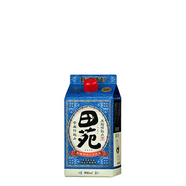 田苑 瑠璃ラベル 芋 25度 [紙パック] 900ml x 6本[ケース販売] 送料無料(沖縄対象外) [田苑酒造 芋焼酎 乙類 日本 鹿児島県]