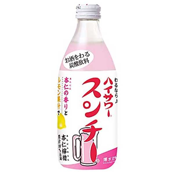 博水社 ホームハイサワースンチー杏仁檸檬 [瓶] 360ml x 24本[ケース販売] [同梱不可][博水社 飲料 割り材 日本]